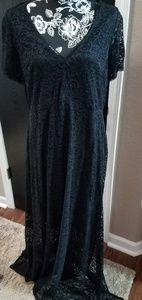 Torrid Black lace maxi dress